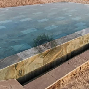 borde piscina efecto piedra natural