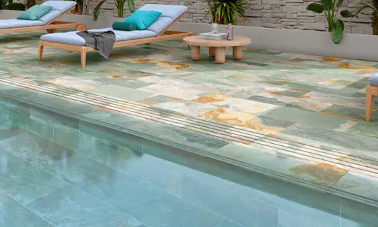 azulejo piedra de bali piscina